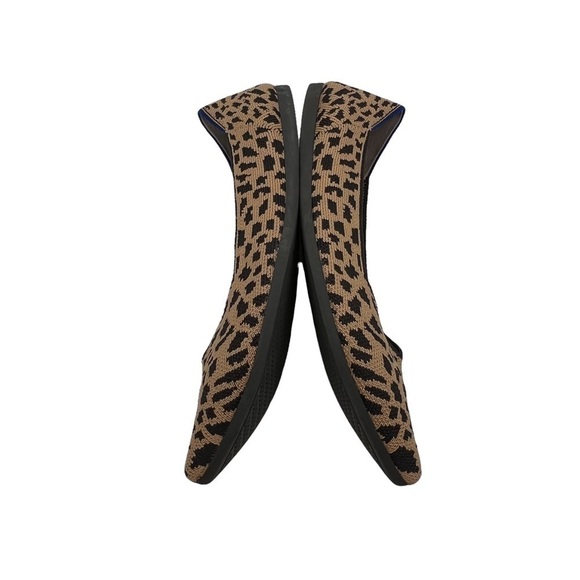 Rothy's Tan Black Leopard Animal Print Pointed Toe Slip-On Flats Size 10 Women's - Picture 6 of 8